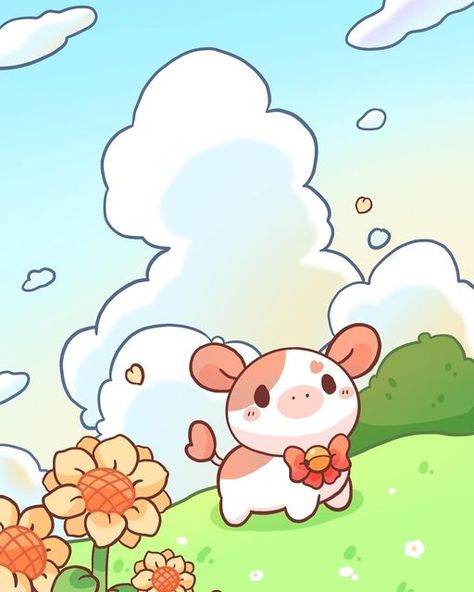 Happy Fri-yay, Kawaii Drawing, Kawaii Illustration, Art Trends, Cute Cows, Cute Art Styles, Kawaii Drawings, Kawaii Art, Cute Illustration