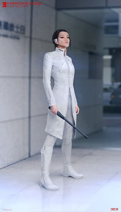 Futuristic look Cyberpunk Mode, Mirrors Edge Catalyst, Mirror's Edge, Sci Fi Clothing, Sci Fi Fashion, Cyberpunk Fashion, Futuristic Fashion, Future Fashion, Fantasy Fashion