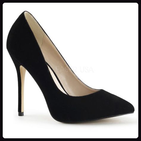 PleaserUSA High Heels Pumps Amuse-20 black velvet Gr.44 - Damen pumps (*Partner-Link) Slipper Heels, Velvet Pumps, Pleaser Shoes, Disney Cinderella, Light Up Shoes, Thigh High Stockings, Glass Slipper, Classic Pumps, Lingerie Accessories