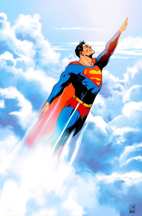 Superman Comic Art, Superman Flying, Superman Comic Books, Superman Artwork, Superman Wallpaper, Dc Comics Wallpaper, Superman Family, Action Comics, Superman Man Of Steel