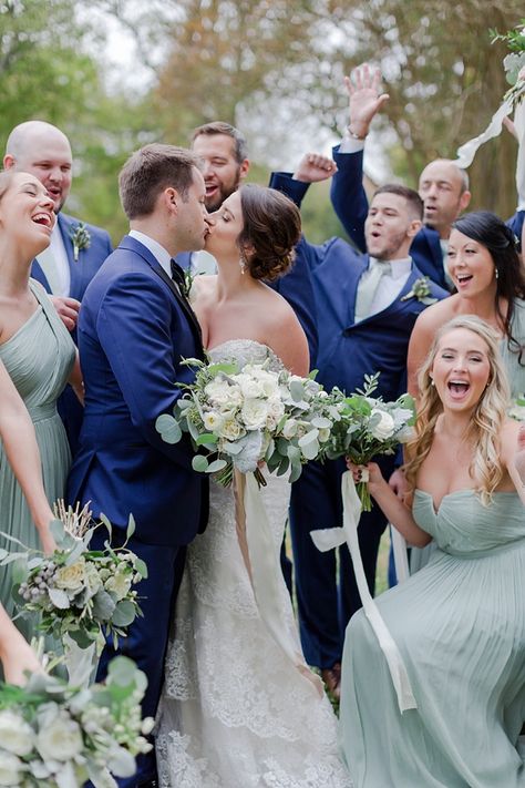 A lush floral white and mint wedding set at the Inn at Warner Hall in Gloucester, Virginia captured by Luke and Ashley Photography with Courtney Inghram Events. July Wedding Colors, Sage Wedding, Sage Green Wedding, July Wedding, Mint Wedding, Eucalyptus Wedding, Wedding Theme Colors, Navy Blue Wedding, Christian Wedding