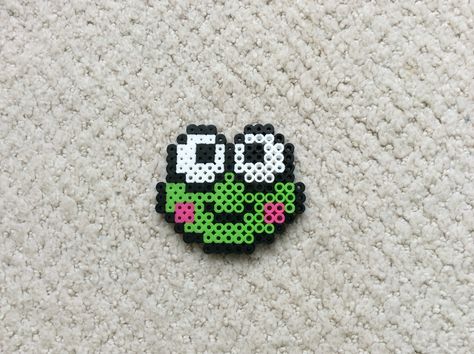 Perler beads frog Kerropi Perler Beads, Perler Beads Frogs, Frog Hama Beads, Perler Frog, Frog Perler Bead Pattern, Frog Perler Beads, Perler Beads Designs Easy, Perler Beads Designs Pattern, Perler Bead Crafts