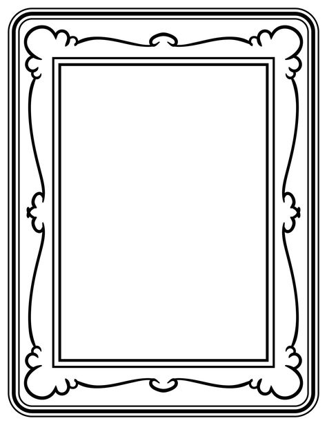 10 cute and creative picture frame borders to make your photos stand. #BusinessFonts #ProfessionalFonts #CreativeFonts  #FontLove #FontObsessed Picture Frames Preschool Craft Ideas, Portrait Frame Template, Picture Frame Coloring Page, Printable Frames And Borders Templates, Preschool Self Portrait Printable, Picture Frame Templates Free Printable, Frames For Edits, Printable Picture Frames, Printable Frames And Borders