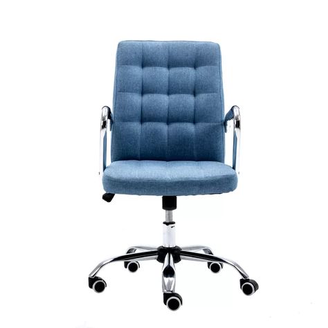 Blue Elephant Peckham Desk Chair & Reviews | Wayfair.co.uk Bankers Chair, Upholstered Office Chair, Drafting Chair, Ergonomic Desk Chair, Adjustable Office Chair, Blue Office, Blue Elephant, Swivel Office Chair, Parsons Chairs