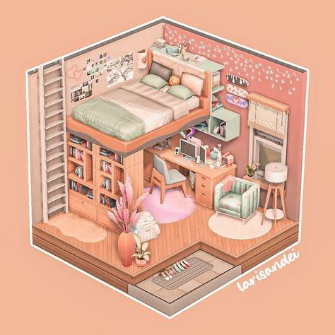 Sims 4 Cc Dorm Room, Bloxburg Dorm, Avatar House, Isometric Architecture, The Sims 4 Builds, Sims Rooms, Sims 4 Builds, Sims 4 Houses Layout, Los Sims 4