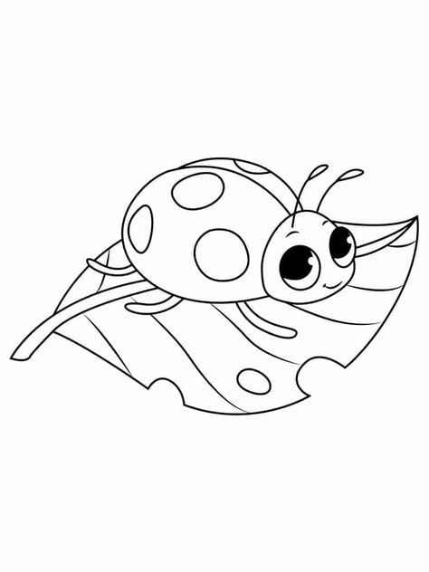 Ladybug Clipart Black And White, Insects Coloring Pages For Kids, Ladybug Coloring Page Free Printable, Cute Ladybug Drawing, Ladybird Drawing, Insects Coloring Pages, Ladybug Coloring Pages, Ladybug Drawing, Ladybug Insect