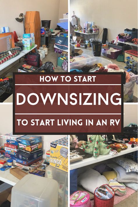 How to downsize and get rid of your stuff to live a more simple life while travel in an RV.