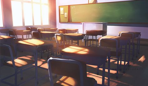 Visual Novel Background, Classroom Background, Anime Places, Anime Classroom, Arte Fantasy, Environmental Art, Visual Novel, Anime Background, Aesthetic Backgrounds