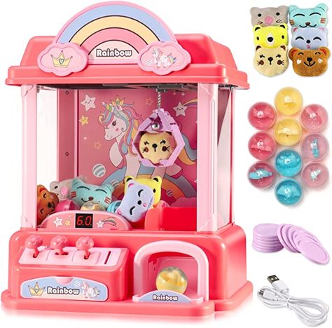 Mini Claw Machine, Candy Vending Machine, Tiny Stuff, Christmas Presents For Kids, Toy Playset, Claw Machine, Birthday Toys, Indoor Toys, Unicorn Toys