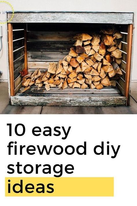 Diy Firewood Storage, Real Wood Burning Fireplace, Indoor Log Storage, Indoor Firewood Rack, Firewood Storage Indoor, Firewood Storage Outdoor, Outdoor Firewood Rack, Firewood Racks, Firewood Holder