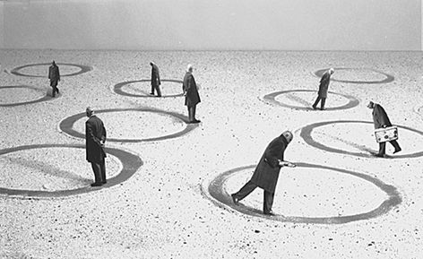 Existential inquiries like "What is the meaning of life?" are thought-provoking questions that are difficult to answer. However, photographer Gilbert Garcin comically alludes to answering such philosophical curiosities through his strangely amusing imagery. The France-based octogenarian began his career in photography after retiring from managing a lamp factory at 65 years of age. Joining the game that late gave him a deep insight into life. It's as if he could finally reflect and comment on ... Gilbert Garcin, Set Design Theatre, Game Of Life, Paris Photo, Meaning Of Life, Environmental Art, Stage Design, Land Art, Conceptual Art