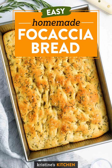 This is the only Focaccia recipe you need! It has the perfect chewy, airy texture and the best flavor. With no kneading or overnight rise required and minimal hands-on prep time, this homemade focaccia bread is incredibly fast and easy to make. We love it with rosemary and sea salt, or try one of the other flavor variations included in the recipe. Asiago Cheese Focaccia Bread, Fast Foccia Bread Recipes, Easy Focaccia Bread Recipe Fast, Focassia Recipe, Easy Foccacia Bread Fast, Easy Foccia Bread Recipes, Faccocia Bread Recipe, Easy Foccacia Bread, No Knead Foccacia Bread