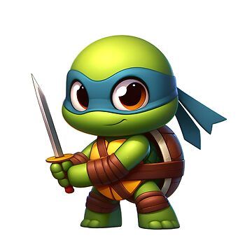 Delightful portrayal of Baby Leonardo from the Teenage Mutant Ninja Turtles (TMNT) series, showcasing the adorable side of the iconic character in a cute and endearing manner. • Millions of unique designs by independent artists. Find your thing. Baby Ninja Turtle, Tmnt Wallpaper, Ninja Turtle, Ninga Turtles, Leonardo Ninja Turtle, Turtle Drawing, Hulk Smash, Ninja Turtle Party, Sticker Bomb