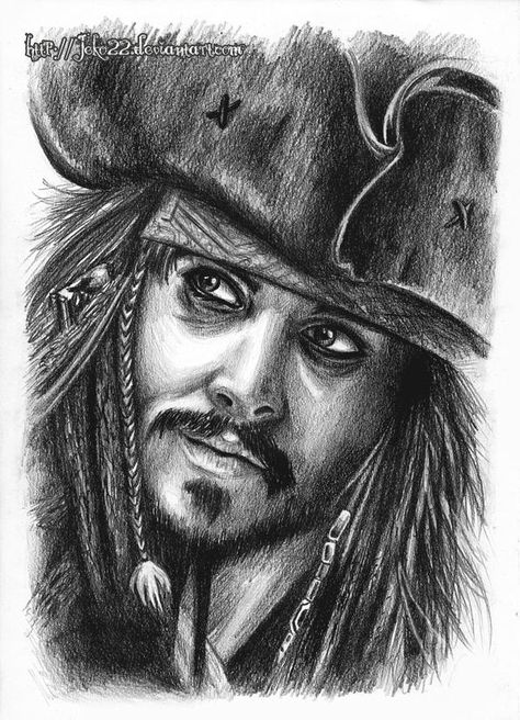 Johnny Depp Jack Sparrow Drawing, Jack Sparrow Wallpaper, Badass Drawings, Kaptan Jack Sparrow, Pencil Drawing Images, Pen Art Work, This Is The Day, Realistic Pencil Drawings, Pencil Sketch Images