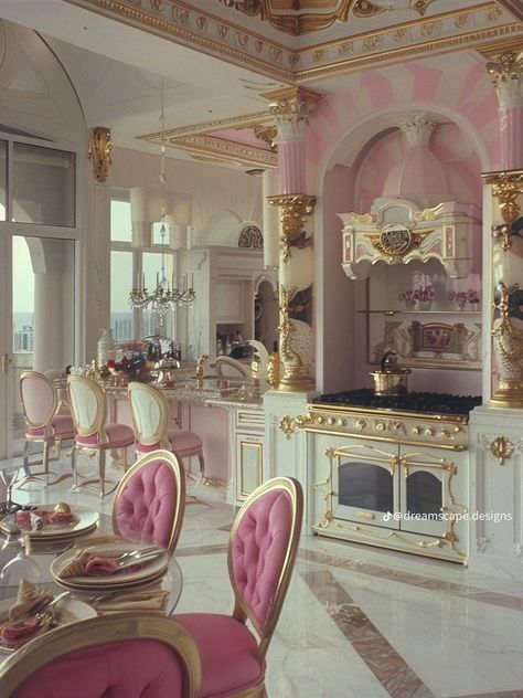 Princess Rooms Royal, Luxury Elegant Pink Princess Dress, Pink Royal Bedroom, Royal Bedroom Princesses Pink, Pink Princess Bedroom Vintage, Royal Home, Cabin 10, Houses In France, Luxurious Lifestyle