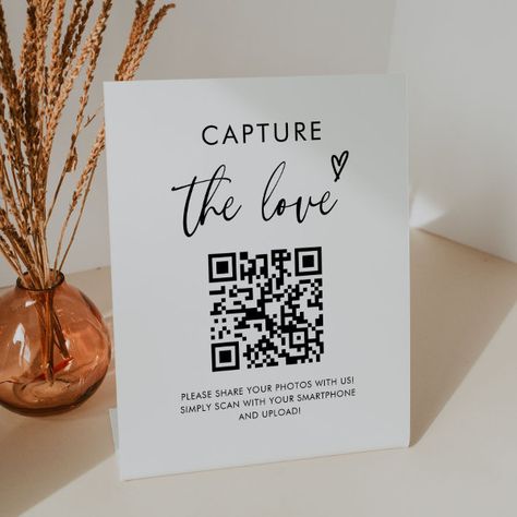 Wedding Capture The Love Photo Share QR Code Sign Qr Code Wedding Pictures Sign, Disposable Camera Qr Code, Share Photos Wedding Sign, Capture The Love Qr Code, Capture The Love Wedding Sign, Wedding Cards Sign, Qr Code Wedding Photo Sharing, Wedding Photo Qr Code Sign, Qr Code For Wedding Photos