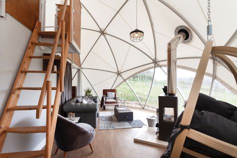 Geodesic Tent, Yurt Home, Beautiful Valley, Geodesic Domes, Geodesic Dome Homes, Glamping Resorts, Dome Home, Luxury Glamping, Luxury Tents