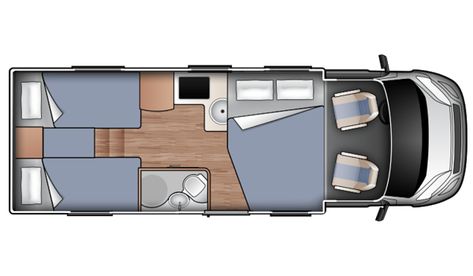 Find Your New Zealand Motorhome with Wilderness Motorhomes Campervan Conversions Layout, 4 Berth Campervan, Architecture Desk, Motorhome Interior, Camper Van Life, Van Life Diy, Campervan Conversions, Camper Conversion, Double Glazed Window