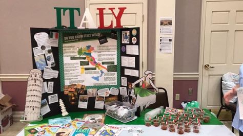 Girl Scouts World Thinking Day Italy display World Thinking Day Italy, World Thinking Day 2023, Italy Display, Little Italy Party, Multicultural Night, European Day Of Languages, Italy Project, Culture Project, United Nations Day