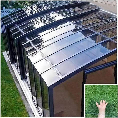 Polycarbonate Pc Solid Sheet 10 Mm Transparent Uv Polycarbonate Roof Polycarbonate Sheet Greenhouse Polycarbonate, Transparent Roof, Deck Awnings, Polycarbonate Sheet, Polycarbonate Roof, Polycarbonate Panels, Bullet Proof, Awning, Gazebo