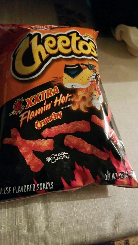 Cheetos xxtra flamin  hot crunchy chips are not halal or vegetarian.  They have animal enzymes. Black Hot Cheetos, Flamin Hot Cheetos Aesthetic, Cheetos Aesthetic, Flamin Hot Cheetos, Hot Chips Aesthetic, Chips Aesthetic, Hot Cheetos Aesthetic, Spicy Chips, Hot Chips