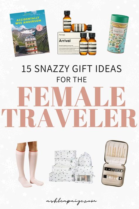 Gift For Traveler For Women, Gifts For Travelers Women Ideas, Travel Gifts Ideas For Women, Gift For Someone Traveling, Gifts For People Who Travel, Travel Gift Basket, Gift Ideas For Travelers, Women Adventure, Travel Gift Ideas