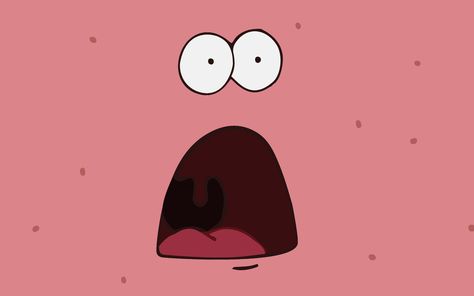 Sunđer Bob, Patrick Wallpaper, Star Wallpapers, Funny Patrick, Emoji Wallpapers, Wallpaper Spongebob, Surprised Face, Laptop Wallpapers, Face Emoji