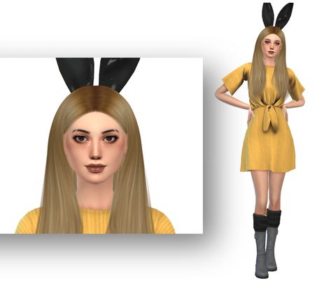 Sims 4 Cc Bunny Ears, Sims 4 Bunny Ears, Sims 4 Bunny Cc, Sims Characters Ideas, Ariana Grande Dangerous, Sims Characters, Bunny Mask, Ariana Grande Dangerous Woman, Fluffy Bunny