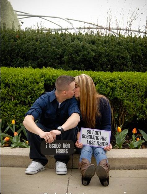 engagement photos :) Engagement Photos Funny, Military Engagement Photos, Laughter Friends, Funny Engagement Photos, Elegant Engagement Photos, Funny Engagement, Holding A Sign, Funny Baby Pictures, Fun Engagement Photos