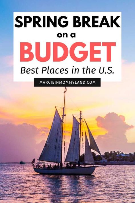 Sticker shocked by the price of a Spring Break vacation? Find out 7 budget-friendly U.S. destinations that are perfect for Spring Break, especially large families. Click to find out the best places for Spring Break on a budget or pin to save for later. www.marcieinmommyland.com #springbreak #familytravel Cheap Spring Break Ideas, Spring Break Locations, Best Spring Break Destinations, Vacation On A Budget, Family Spring Break, Spring Break Kids, Spring Break Vacation, Spring Break College, Visit San Diego