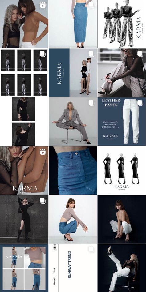 Retail Store Instagram Feed, Fashion Instagram Feed Inspiration, Clothing Brand Feed, Fashion Brand Instagram Feed, Clothing Brand Instagram Layout, Fashion Instagram Feed, Fashion Brand Instagram, Fashion Lifestyle Aesthetic, Clothes Layout