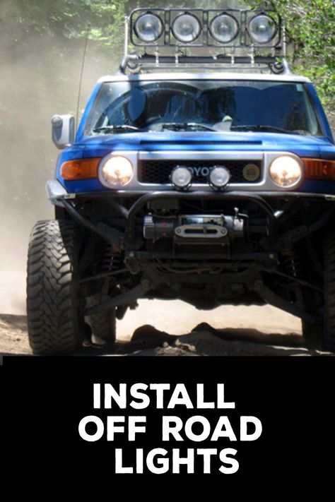 How to Install Off Road Lights Fluorescent Light Fixture, Off Road Lights, Socket Wrench Set, Off Road Vehicle, Road Vehicle, Electrical Tape, Off Road Adventure, Wrench Set, Porch Lighting