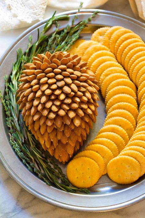 Holiday Cheese, Fall Appetizers, Cheese Ball Recipes, Corn Chowder, Holiday Appetizers, Christmas Appetizers, Cheese Ball, Appetizer Dips, Pine Cone