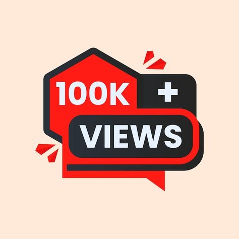 100k Views, Instagram Highlight Cover, Thumbnail Design, Youtube Views, Highlight Cover, Video New, Vector Photo, Premium Vector, Graphic Resources