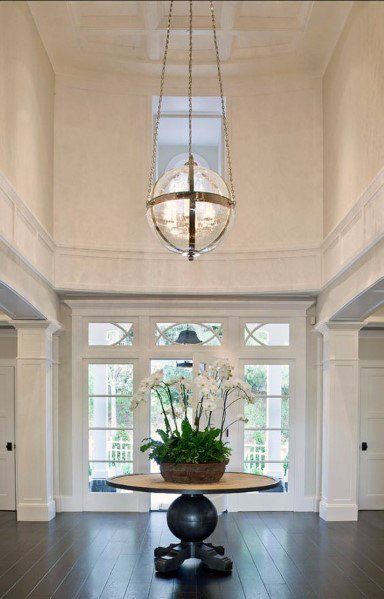 Top 40 Best Foyer Lighting Ideas - Illuminated Entrance Designs Modern Foyer Lighting, Entryway Paint, Entryway Paint Colors, Modern Foyer, Entryway Chandelier, Entrance Lighting, Foyer Lighting Fixtures, Foyer Entrance, Large Foyer