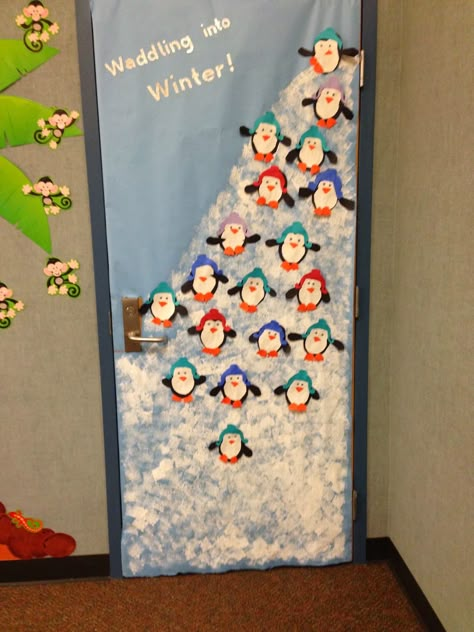 January Door Decorations, Winter Door Decorations Classroom, Winter Classroom Door, Preschool Door, Door Decorations Classroom Christmas, Classroom Door Decorations, Classroom Christmas Decorations, Classroom Door Decor, Christmas Doors