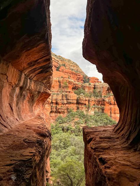 How to Hike the Subway Cave in Sedona - Travel 80 by 80 Sedona Travel, Visit Sedona, Cave Entrance, Girls Trips, Cave In, Canyon Road, The Enchantments, Sedona Arizona, Cross Paintings