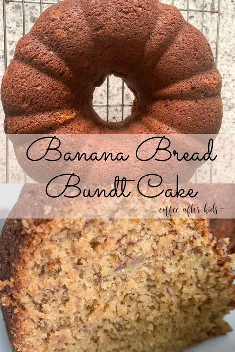 Banana Bundt Bread, Bundt Banana Bread Recipe, Bundt Pan Banana Bread, Banana Bread Bundt, Banana Pound Cake Recipes Moist, Bundt Cake Banana Bread, Banana Bread In Bundt Pan, Banana Bundt Cake Recipes Easy, Banana Bread Recipe In Bundt Pan