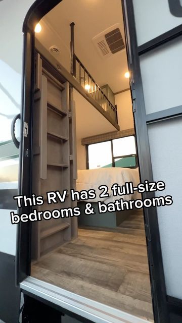 Camper Bunk Beds, Rv Bunk Beds, Luxury Rv Living, Luxury Campers, Travel Camper, Rv Bathroom, Fifth Wheel Trailers, Bunk Rooms, Rv Homes