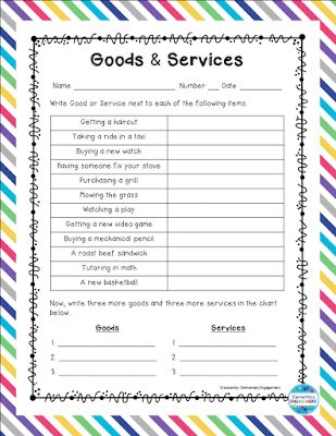 This Goods and Services worksheet is a free download on this post. Goods And Services Worksheet, Economics Activities, Teaching Economics, Third Grade Social Studies, Social Studies Worksheets, Education Templates, Business Studies, Event Planning Business, Mentor Texts