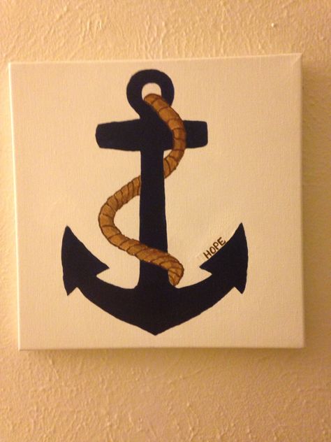 A DIY canvas painting I did recently to remind me of one of my favorite verses, Hebrews 6:19. We have this hope as an anchor of the soul, both secure and steadfast. Anchor Painting Ideas, Cloud Painting Acrylic, Anchor Painting, Diy Canvas Painting, Hope Painting, Hebrews 6, Favorite Verses, Canvas Painting Diy, Cloud Painting