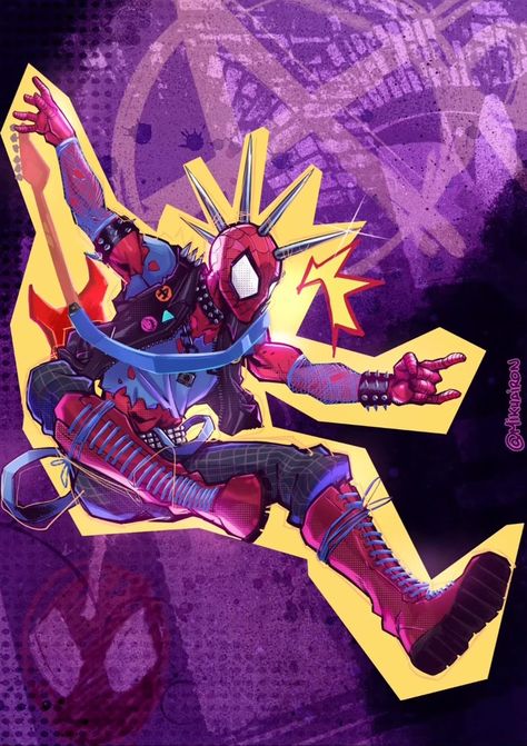 Spider Punk Aesthetic, Aesthetic Spider, Hobie Brown, Relatable Comics, Spider Punk, Relatable Funny, Punk Aesthetic, Memes Anime, Popular Movies