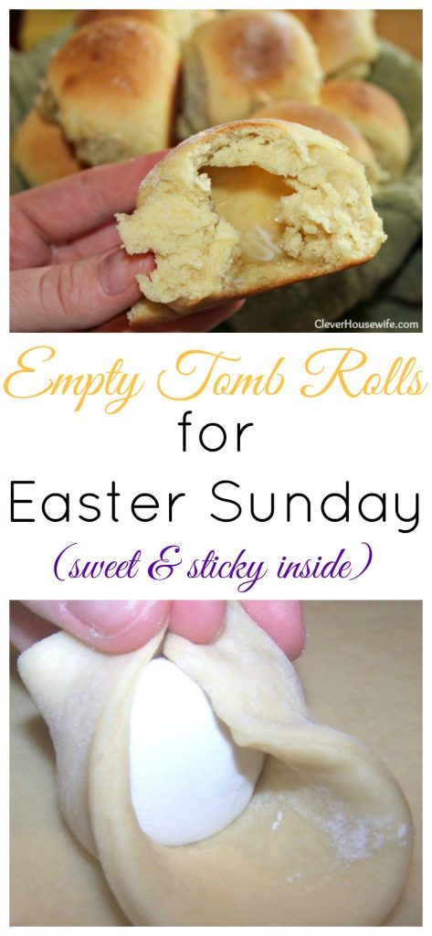 He Is Risen Food Ideas, Easter Tomb Rolls, Palm Sunday Food, Sunday Traditions, Rolls For Easter, Empty Tomb Rolls, Easter Sunday Recipes, Easter Rolls, The Empty Tomb