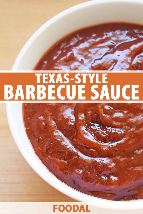 When ketchup just won’t cut it, add this tomato-based, Texas-inspired bad boy to your condiment bar. Our pungent barbecue sauce is swimming with sweet brown sugar, smoky Worcestershire, and a touch of spicy chipotle. Get the recipe for this backyard barbecue favorite now on Foodal. #barbecuesauce #texasstyle #foodal Texas Bbq Sauce, Bbq Sauce Homemade Easy, Barbecue Sauce Recipe, Homemade Bbq Sauce Recipe, Texas Barbecue, Red Chili Sauce, Homemade Sauce Recipes, Barbecue Sauce Recipes, Homemade Barbecue Sauce