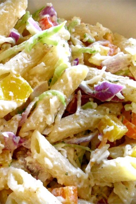 Penne Pasta Salad | "Excellent salad! It was a total hit at a company potluck. Everyone who tried it asked for the recipe. I found it to be the best pasta salad I've ever had." #allrecipes #potluckrecipes #partydishes #partyappetizers #cookoutrecipes #cookoutdishes #picnicfood #picnicideas Jennifer Goodwin, Penne Pasta Salad, Penne Pasta Salads, Penne Pasta Recipes, Creamy Pasta Salads, Creamy Salad Dressing, Best Pasta Salad, Feta Recipes, Cold Pasta Salad