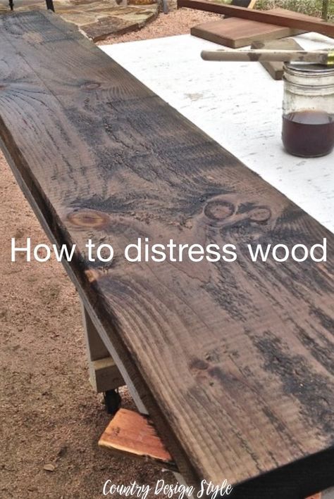 Distress Wood, Creative Ideas To Make, Advanced Woodworking Plans, Woodworking For Kids, Wood Working Gifts, Wood Project, Popular Woodworking, Country Design, Woodworking Ideas