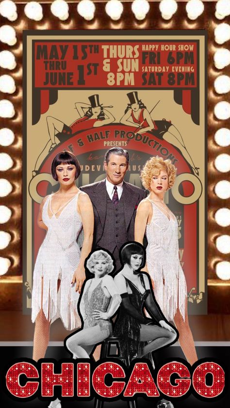 Chicago Broadway, Musical Theatre Posters, Chicago Movie, Chicago Musical, Musical Wallpaper, Broadway Theatre, Theatre Poster, Catherine Zeta Jones, Christmas Party Invitations