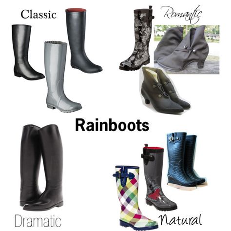 Kibbe Types: Rainboots by furiana on Polyvore featuring Aigle, Capelli New York and vintage Boots For Theatrical Romantic, Boots For Romantic Kibbe, Kibbe Soft Dramatic, Aigle Boots, David Kibbe, Kibbe Types, Concept Wardrobe, Kibbe Dramatic, Theatrical Romantic