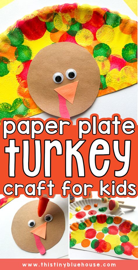 This cute paper plate turkey craft is a fun idea for preschool and kindergarten students to make around Thanksgiving. Made with very basic crafting supplies like construction paper and paint this easy turkey craft is lots of fun in the classroom or at home. 

Head over to our blog to get a step-by-step pictures of how we made this paper plate Thanksgiving craft so you can make it with the children in your life this Thanksgiving. Pumpkin Pie Preschool Craft, Crafts For November For Kids, Paper Plate Turkey Craft, Thankful Crafts Preschool, Turkey Activities Preschool, Plate Turkey Craft, Turkey Crafts Preschool, Turkey Crafts For Preschool, Craft For Thanksgiving