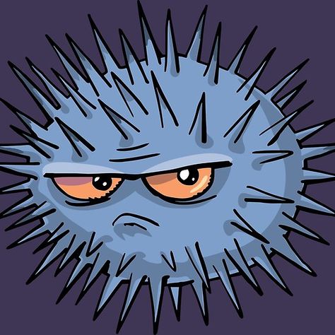 angry sea urchin Sea Urchin Tattoo, Sea Urchin Drawing, Sea Urchins Art, Angry Sea, Contest Ideas, Door Decorating Contest, Door Decorating, Cartoon Fish, Animal Character